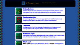 What Omniglot.com website looked like in 2021 (2 years ago)
