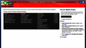 What Optionsprofitcalculator.com website looked like in 2021 (2 years ago)