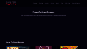What Onlinefreegames.com website looked like in 2021 (2 years ago)