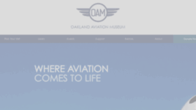 What Oaklandaviationmuseum.org website looked like in 2021 (2 years ago)