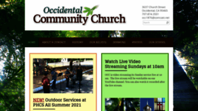 What Occidentalcommunitychurch.org website looked like in 2021 (2 years ago)
