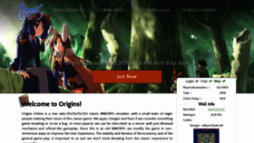 What Originsro.org website looked like in 2021 (2 years ago)