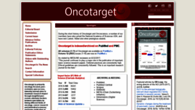 What Oncotarget.com website looked like in 2021 (2 years ago)