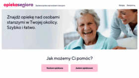 What Opiekaseniora.pl website looked like in 2021 (2 years ago)