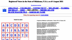 What Oklavoters.com website looked like in 2021 (2 years ago)