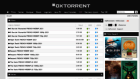 What Oxtorrent.sh website looked like in 2021 (2 years ago)