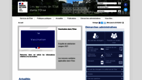 What Oise.gouv.fr website looked like in 2021 (2 years ago)