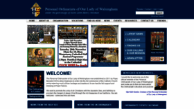 What Ordinariate.org.uk website looked like in 2021 (2 years ago)