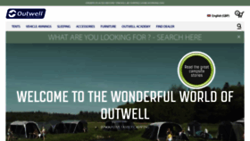What Outwell.com website looked like in 2021 (2 years ago)