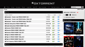 What Oxtorrent.vc website looked like in 2021 (2 years ago)