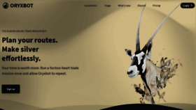 What Oryxbot.com website looked like in 2021 (2 years ago)