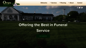 What Ompsfuneralhome.com website looked like in 2021 (2 years ago)