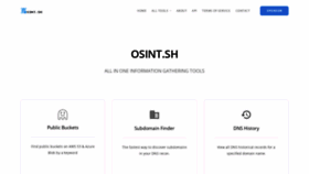 What Osint.sh website looked like in 2021 (2 years ago)