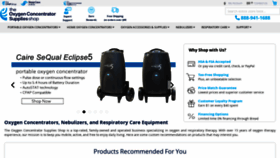 What Oxygenconcentratorsupplies.com website looked like in 2021 (2 years ago)