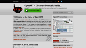 What Openmpt.org website looked like in 2021 (2 years ago)
