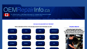 What Oemrepairinfo.ca website looked like in 2022 (3 years ago)