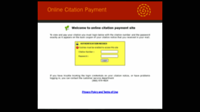 What Onlinecitationpayment.com website looked like in 2022 (2 years ago)