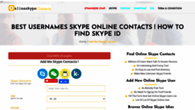 What Onlineskypecontacts.com website looked like in 2022 (2 years ago)