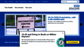 What Oxfordhealth.nhs.uk website looked like in 2022 (2 years ago)