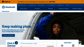 What Ohiohealth.com website looked like in 2022 (3 years ago)