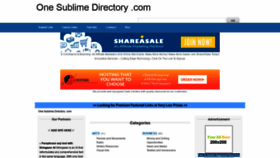 What One-sublime-directory.com website looked like in 2022 (2 years ago)