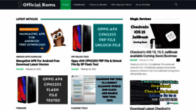 What Officialroms.com website looked like in 2022 (2 years ago)