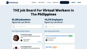 What Onlinejobs.ph website looked like in 2022 (2 years ago)