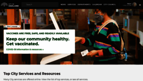 What Oaklandca.gov website looked like in 2022 (2 years ago)