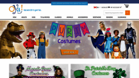 What Oyacostumes.ca website looked like in 2022 (2 years ago)