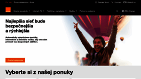 What Orange.sk website looked like in 2022 (2 years ago)
