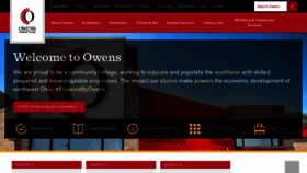 What Owens.edu website looked like in 2022 (2 years ago)
