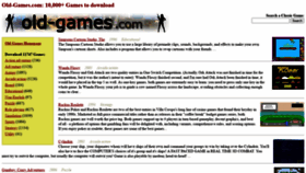 What Old-games.com website looked like in 2022 (2 years ago)