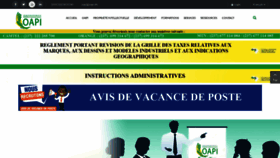 What Oapi.int website looked like in 2022 (3 years ago)