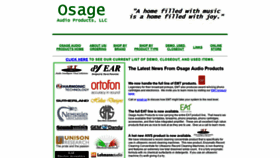 What Osageaudio.com website looked like in 2022 (1 year ago)