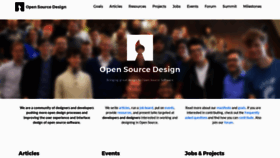 What Opensourcedesign.net website looked like in 2022 (1 year ago)