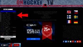 What Onhockey.tv website looked like in 2022 (3 years ago)