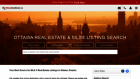 What Ottawarealestate.ca website looked like in 2022 (1 year ago)