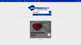 What Openthesaurus.de website looked like in 2022 (1 year ago)