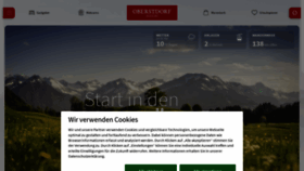 What Oberstdorf.de website looked like in 2022 (1 year ago)