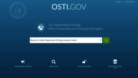 What Osti.gov website looked like in 2022 (1 year ago)