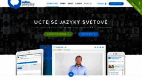 What Onlinejazyky.cz website looked like in 2022 (1 year ago)