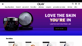 What Olay.com website looked like in 2022 (1 year ago)