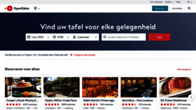 What Opentable.nl website looked like in 2022 (1 year ago)