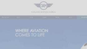 What Oaklandaviationmuseum.org website looked like in 2022 (1 year ago)