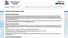 What Ohiohistorycentral.org website looked like in 2022 (3 years ago)