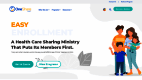 What Onesharehealth.com website looked like in 2022 (1 year ago)