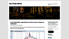 What Ourfiniteworld.com website looked like in 2022 (3 years ago)