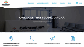 What Onko-centrum.cz website looked like in 2022 (1 year ago)