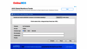What Onlinemd5.com website looked like in 2022 (1 year ago)