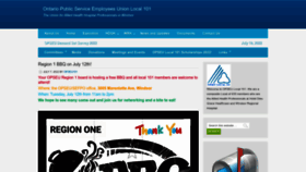 What Opseu101.org website looked like in 2022 (1 year ago)